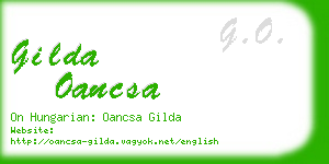 gilda oancsa business card